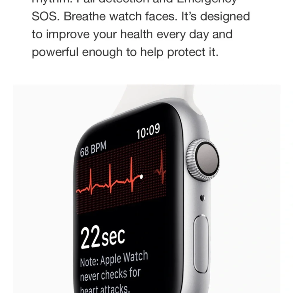 Apple Smartwatch with 2 straps. Size 44; series 4